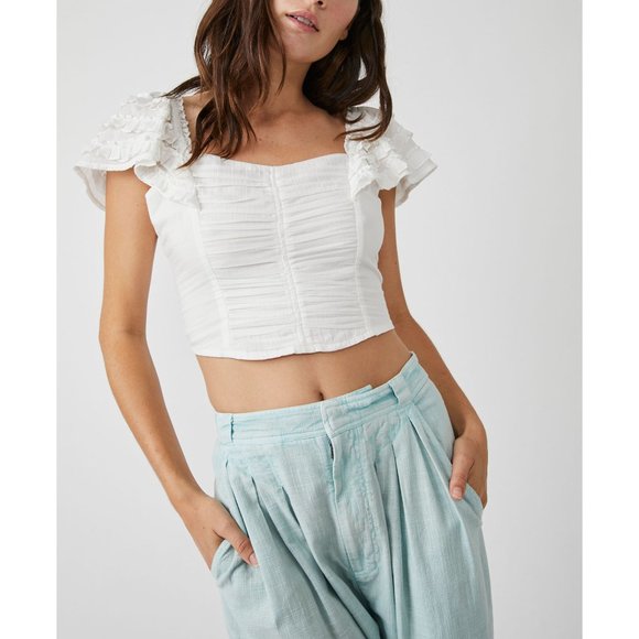 Free People Tops - 🎉LAST CHANCE🎉 FREE PEOPLE Thank You Very Sweetly / White